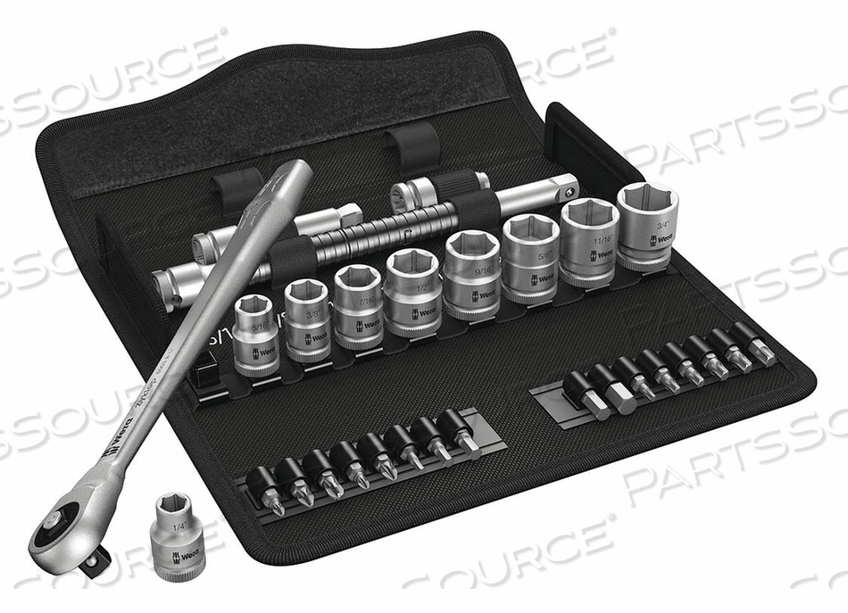 SOCKET WRENCH SET SAE 3/8 IN DR 29 PC by Wera
