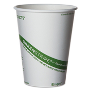 GREENSTRIPE RENEWABLE AND COMPOSTABLE HOT CUPS, 12 OZ, 50/PACK, 20 PACKS/CARTON by Eco-Products