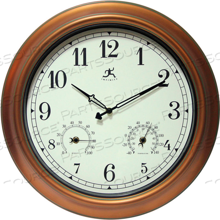 18" CRAFTSMAN ALL WEATHER WALL CLOCK by Infinity Instruments