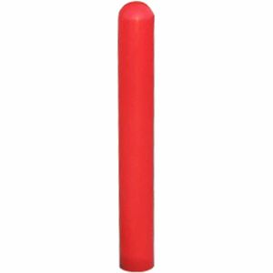 SMOOTH BOLLARD POST SLEEVE, 5" HDPE DOME TOP, RED by Ideal Shield