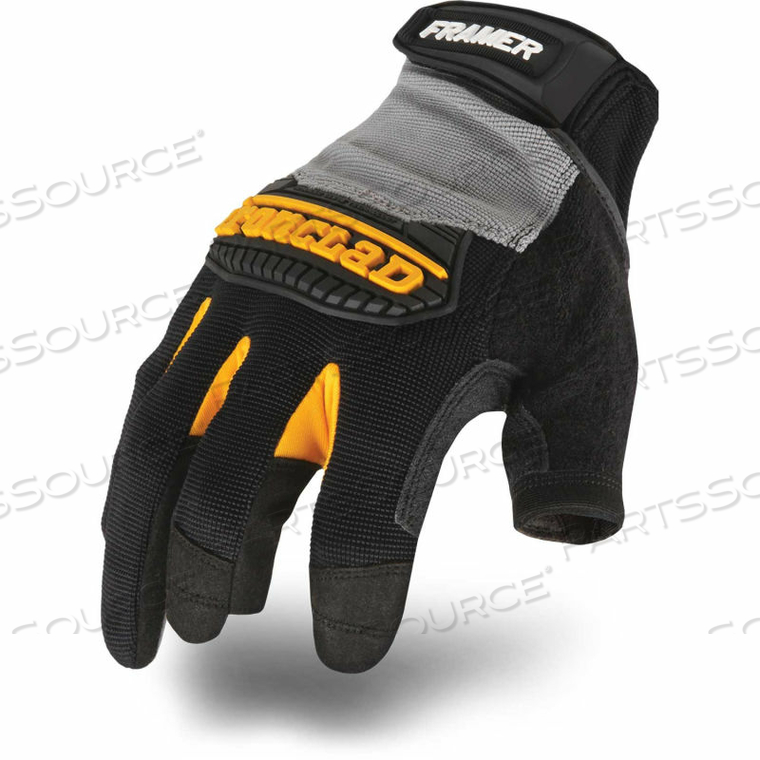 GLOVES, BLACK/GRAY, 1 PAIR, S 