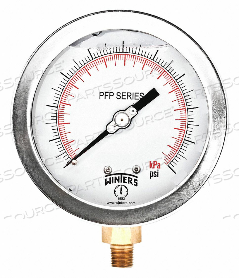 GAUGE 4 DIAL SIZE MNPT CONNECTION by Winters Instruments GAUGE 4 DIAL SIZE MNPT CONNECTION by Winters Instruments
