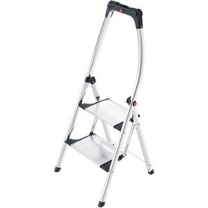 COMFORT PLUS 2 STEP ALUMINUM FOLDING STEP LADDER by Hailo