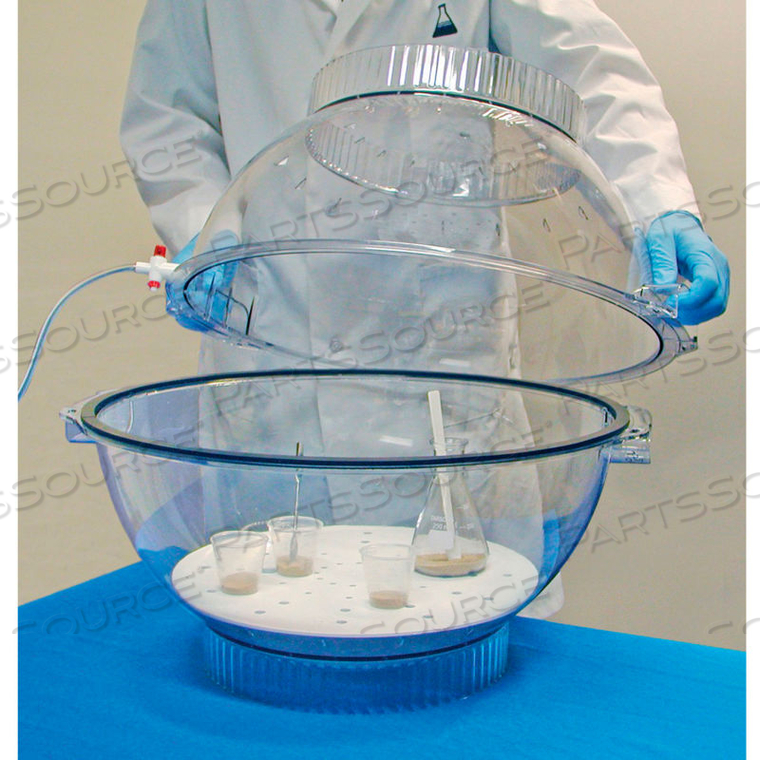 TECHNI-DOME POLYCARBONATE VACUUM DESICCATOR (1 GAS PORT), 2.3 CU. FT. by Bel-Art Products