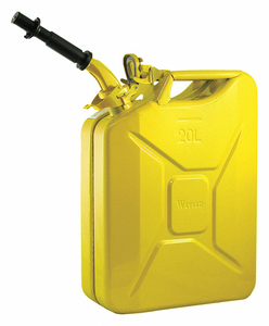 GAS CAN 5 GAL. YELLOW INCLUDE SPOUT by Wavian USA