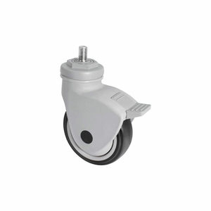 NSF CERTIFIED SANITARY CASTER - SWIVEL STEM MOUNT WITH BRAKE - 5" DIA. - 440 LBS. by WM Casters