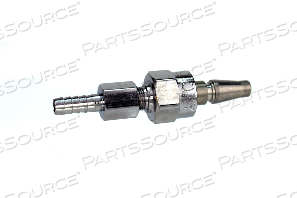 QUICK CONNECT ADAPTER, SWIVEL MALE X 1/4 IN HOSE BARB, GREEN, OXYGEN by Bay Corporation