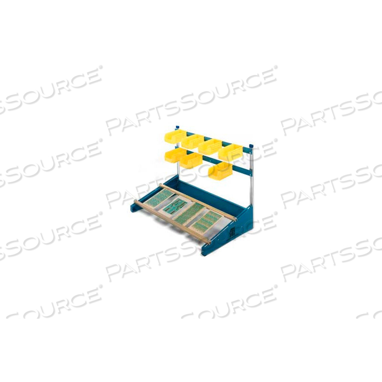 FANCORT 48"L X 19-1/2"W COMBO-SLIDE BENCH TOP PCB ASSEMBLY FIXTURE W/ 2 PCB RAILS 