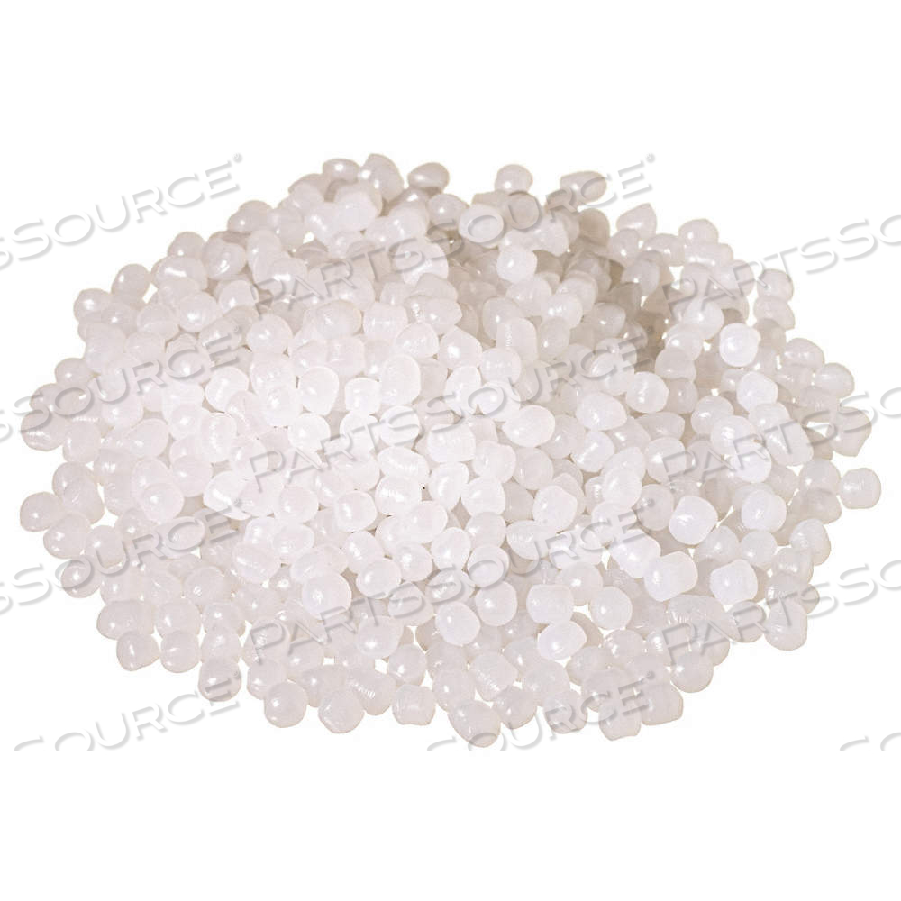 PLASTIC PELLETS, WHITE, 50 LB CONTAINER SIZE, BAG, 115°F MAX TEMP, 60°F MIN TEMP, HDPE, OPAQUE by Approved Vendor