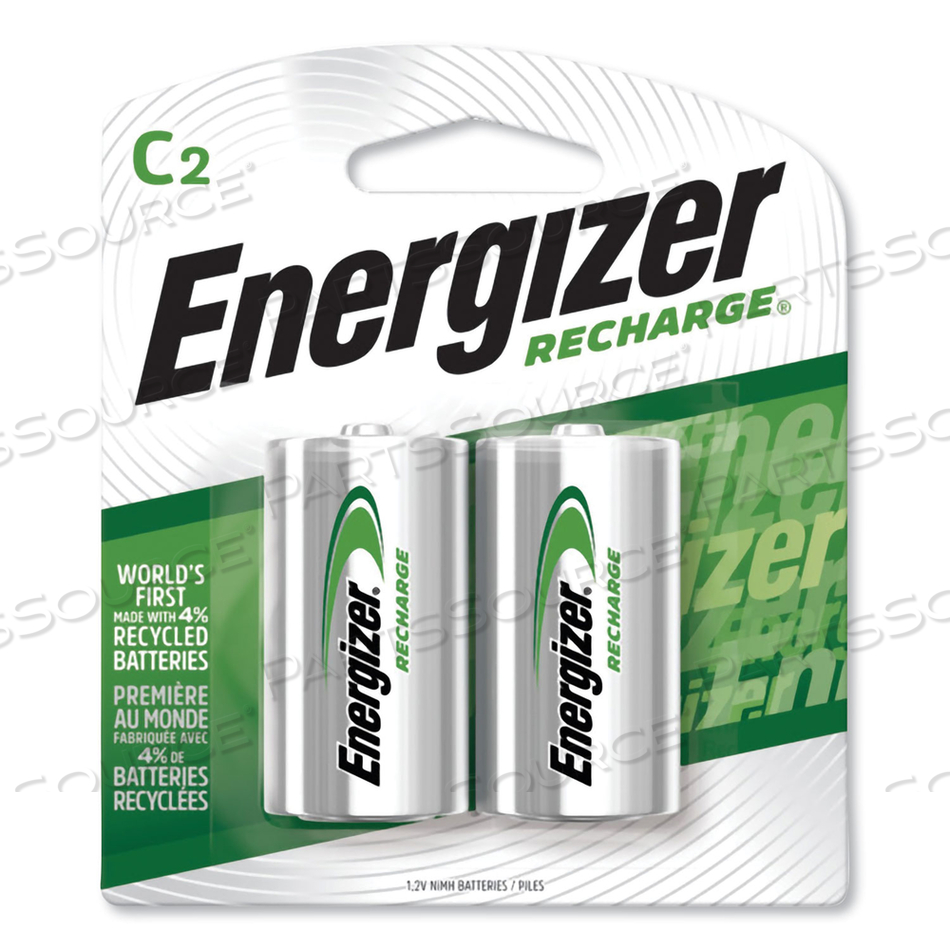 BATTERY RECHARGEABLE, RECHARGE, C, NICKEL METAL HYDRIDE, 1.2V, 2500 MAH by Energizer