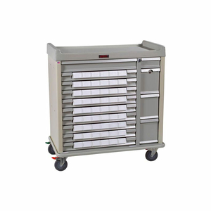 STANDARD LINE MED-BIN MEDICATION CART 54 PATIENT BIN DRAWERS, SAND - SL54BIN3 by Harloff Company, The