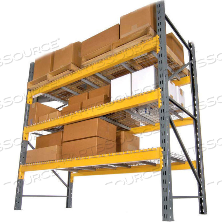 LYNX/DOUBLE SLOTTED PALLET RACK STARTER - NO DECK - 144"W X 42"D X 192"H 