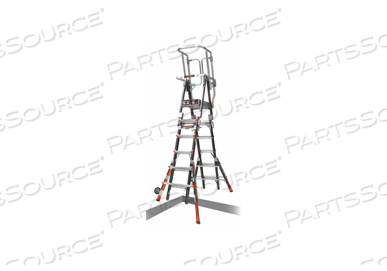 FIBERGLASS COMPACT SAFETY CAGE LADDER, 6-10' TYPE 1AA by Little Giant FIBERGLASS COMPACT SAFETY CAGE LADDER, 6-10' TYPE 1AA by Little Giant