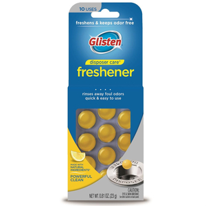 DPLM12T GLISTEN LEMON DISPOSER CARE FRESHENER AND CLEANER, 0.81 OZ TABLET, 10-COUNT TABLETS PER TRAY by Summit Brands