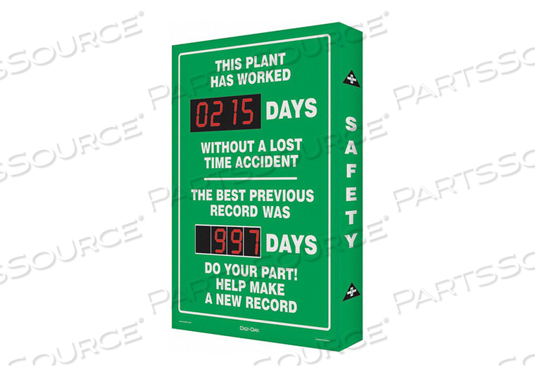 SAFETY RECORD SIGNS 29 X 20 AL ENG by Accuform Manufacturing, Inc. SAFETY RECORD SIGNS 29 X 20 AL ENG by Accuform Manufacturing, Inc.