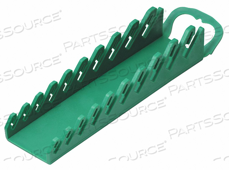 WRENCH RACK 13 SLOT 6-3/5 IN W GREEN 