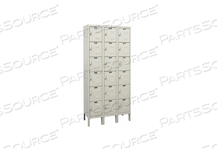 BOX LOCKR LVRED 3 WIDE 6 TIER TAN by Hallowell