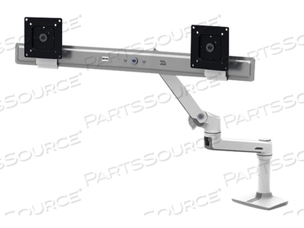 LX DUAL DIRECT ARM C-CLAMP,UNDER, BRIGHT WHITE by Ergotron, Inc.
