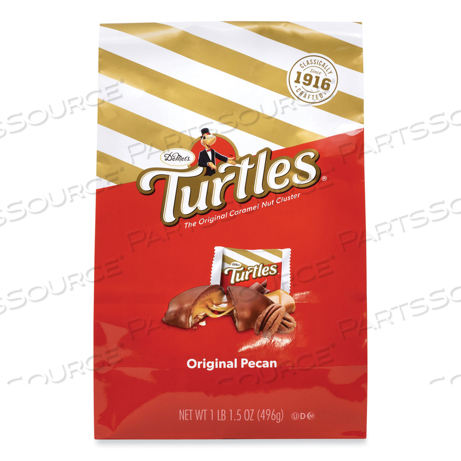 ORIGINAL TURTLE BITES, ORIGINAL PECAN, 1 LB, 1.5 OZ BAG 