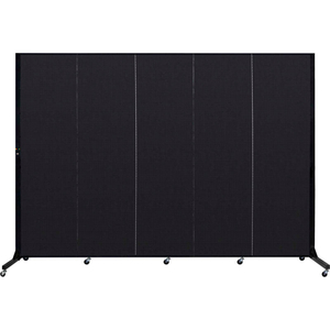 5 PANEL LIGHT-DUTY PORTABLE ROOM DIVIDER, 6'5"H X 9'5"L, FABRIC COLOR: CHARCOAL by Screenflex