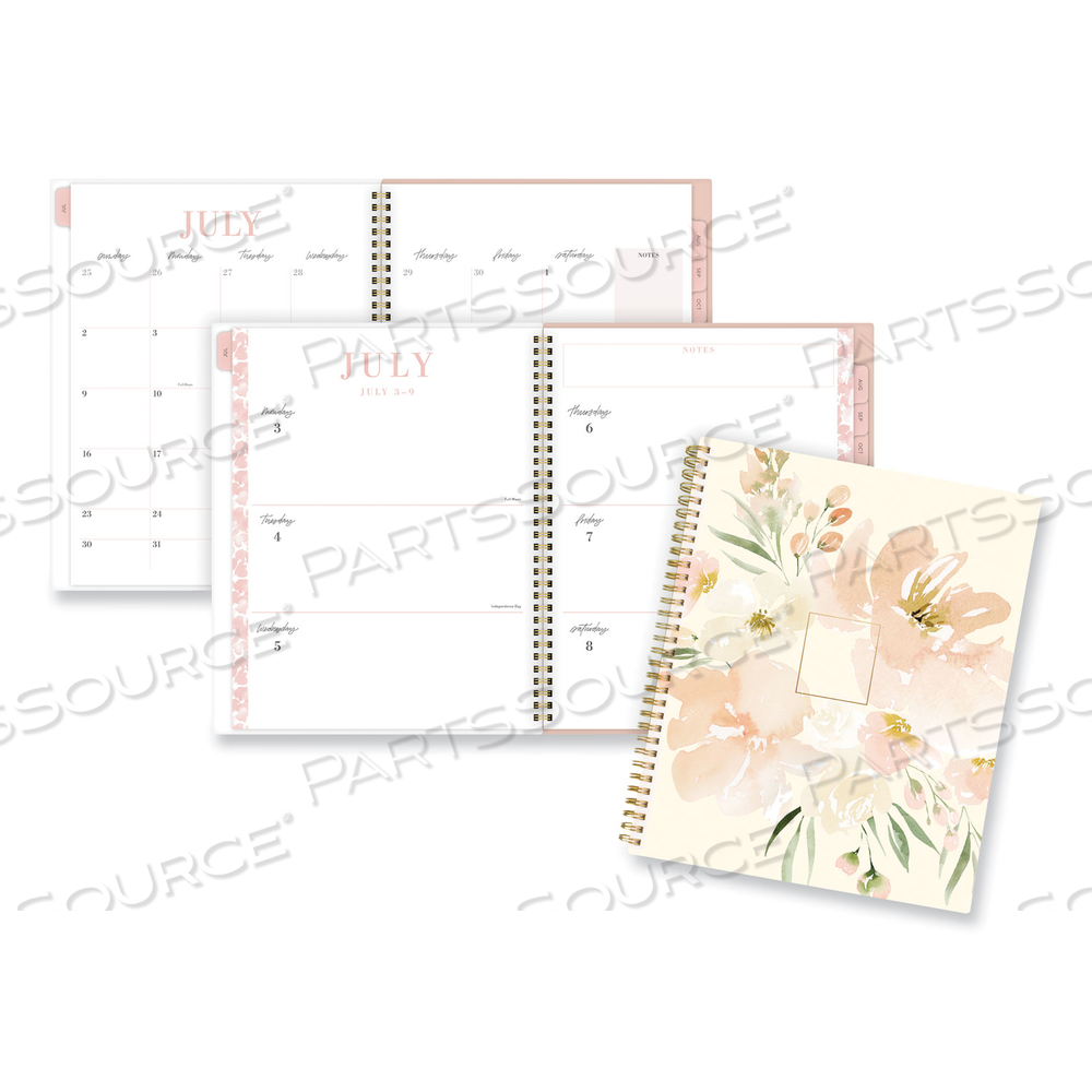 LEAH BISCH ACADEMIC YEAR WEEKLY/MONTHLY PLANNER, FLORAL ART, 11 X 9.87, FLORAL COVER, 12-MONTH (JULY TO JUNE): 2023 TO 2024 