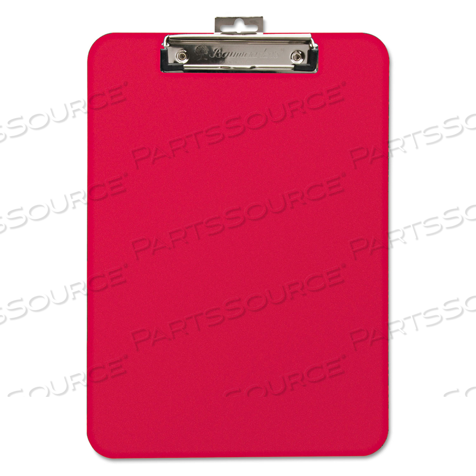 UNBREAKABLE RECYCLED CLIPBOARD, 0.25" CLIP CAPACITY, HOLDS 8.5 X 11 SHEETS, RED UNBREAKABLE RECYCLED CLIPBOARD, 0.25" CLIP CAPACITY, HOLDS 8.5 X 11 SHEETS, RED
