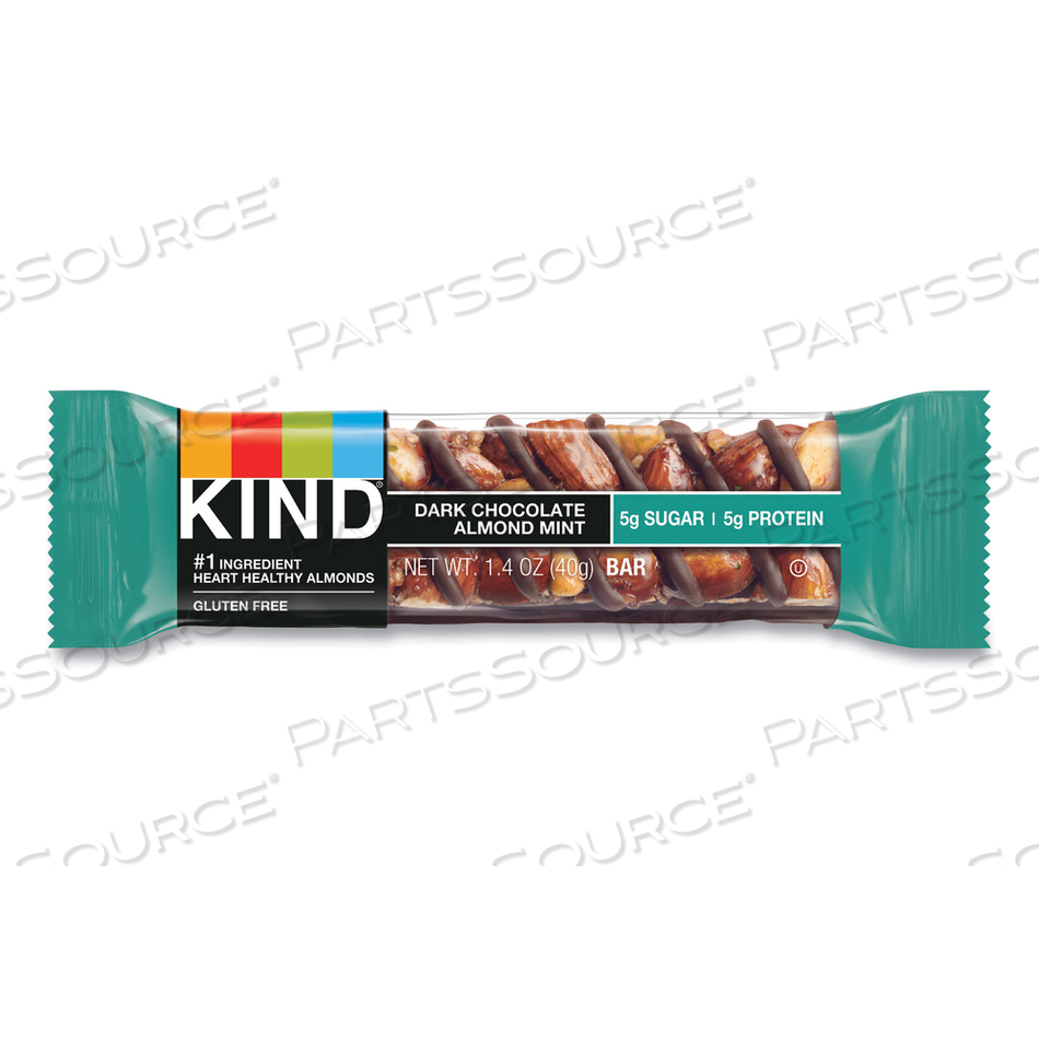 NUTS AND SPICES BAR, DARK CHOCOLATE ALMOND MINT, 1.4 OZ BAR by Kind