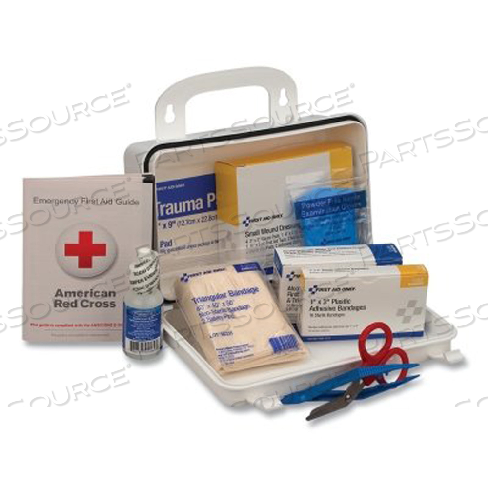 10 PERSON ANSI PLUS FIRST AID KIT, WEATHERPROOF PLASTIC CASE, WALL MOUNT by Pac-Kit