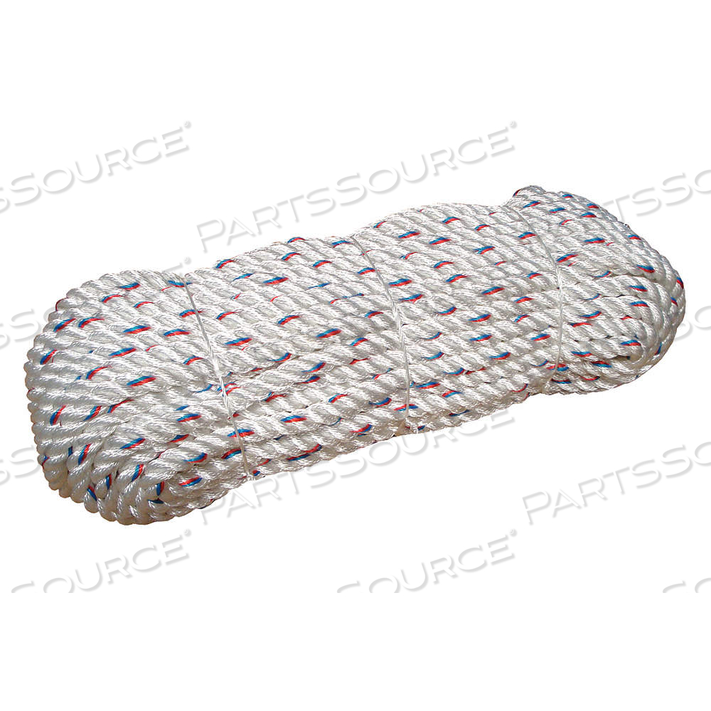 RIGGING AND CLIMBING ROPE, TWISTED, 5/8 IN DIA, 1,620 LB WORKING LOAD LIMIT, BLUE by Approved Vendor