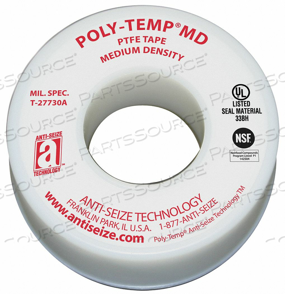 SEALANT TAPE 1/2 IN.W 520 IN.L by Anti-Seize Technology SEALANT TAPE 1/2 IN.W 520 IN.L by Anti-Seize Technology