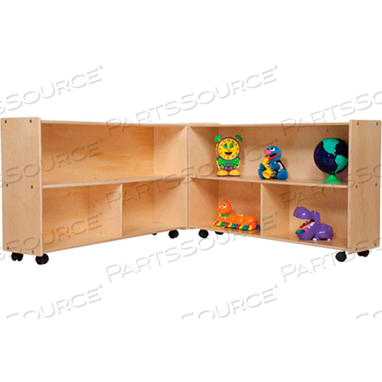MOBILE FOLDING VERSATILE STORAGE, UNASSEMBLED, 93-1/2"W X 12"D X 28-3/4"H by Wood Designs