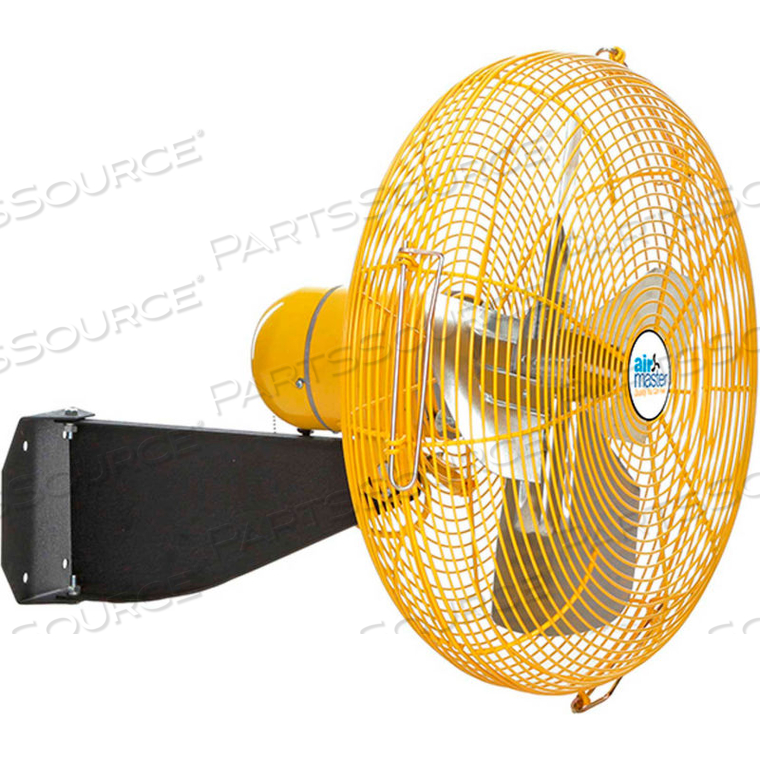 DJ-WMF24-2SPH 24 INCH WALL FAN, YELLOW 1/3 HP 5280 CFM, NON-OSCILLATING 