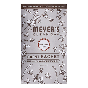 CLEAN DAY SCENT SACHETS, LAVENDER, 0.05 LBS SACHET, 18/CARTON by Mrs. Meyer's