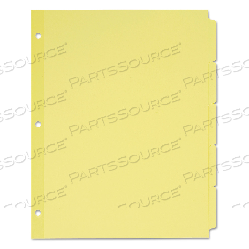 RECYCLED WRITE-ON TAB DIVIDER, 8.5"X11", 5 TABS, 36 SETS, BUFF/BUFF by Avery RECYCLED WRITE-ON TAB DIVIDER, 8.5"X11", 5 TABS, 36 SETS, BUFF/BUFF by Avery