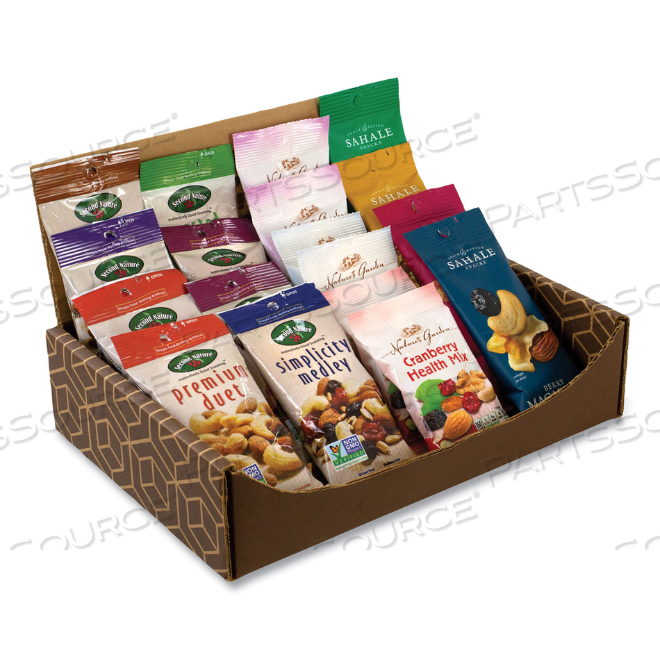 HEALTHY MIXED NUTS SNACK BOX, 18 ASSORTED SNACKS 