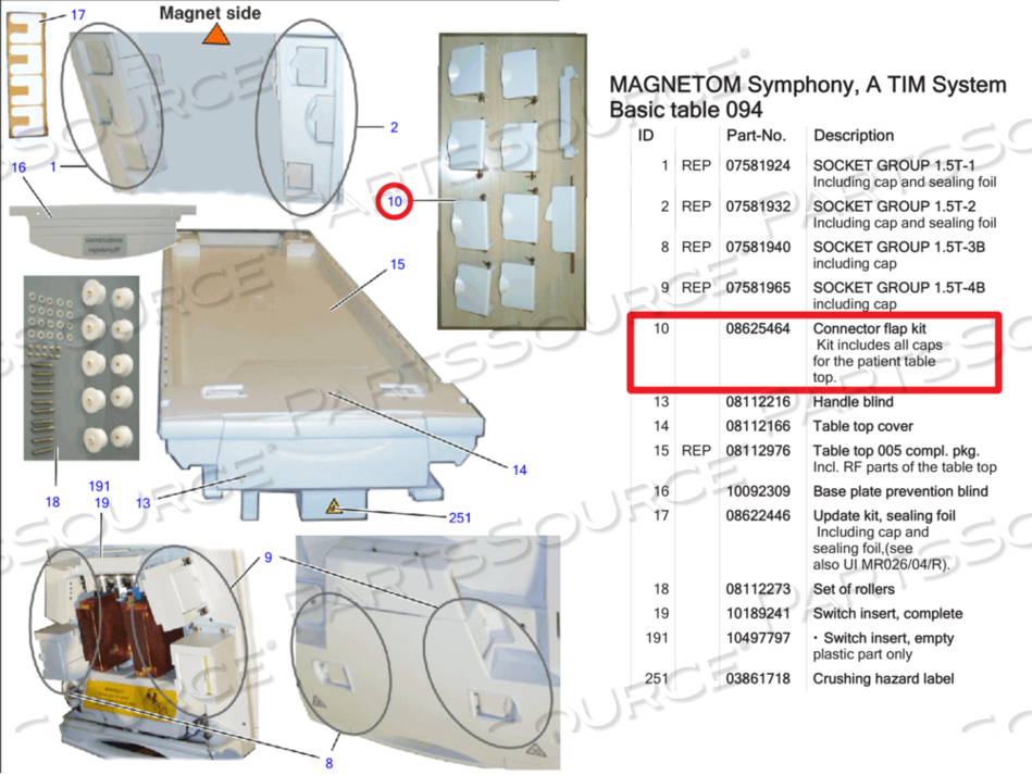 CONNECTOR FLAP KIT by Siemens Medical Solutions