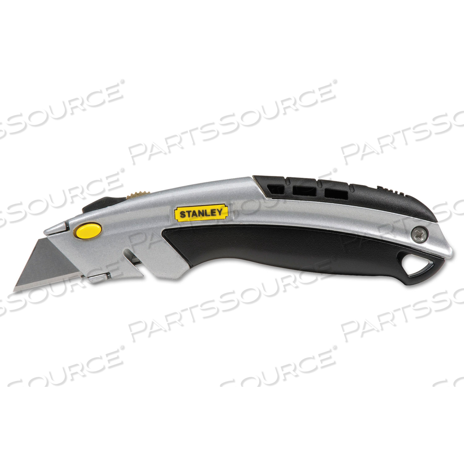 INSTANT CHANGE UTILITY KNIFE, 8-1/2 IN L, RETRACTABLE STEEL BLADE, GRAY by Stanley INSTANT CHANGE UTILITY KNIFE, 8-1/2 IN L, RETRACTABLE STEEL BLADE, GRAY by Stanley