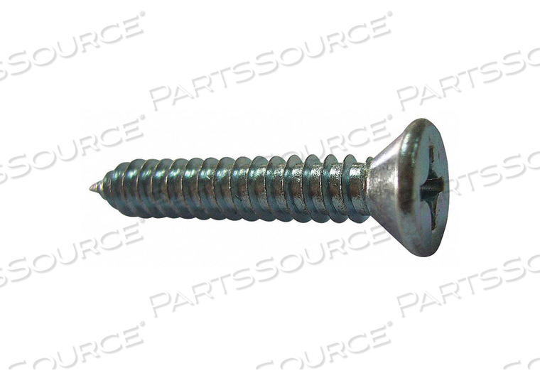 SHEET METAL SCREW, #8 SIZE, 1 IN LG, STEEL, ZINC PLATED, FLAT, PHILLIPS, ASME B18.6.3 by Fabory SHEET METAL SCREW, #8 SIZE, 1 IN LG, STEEL, ZINC PLATED, FLAT, PHILLIPS, ASME B18.6.3 by Fabory