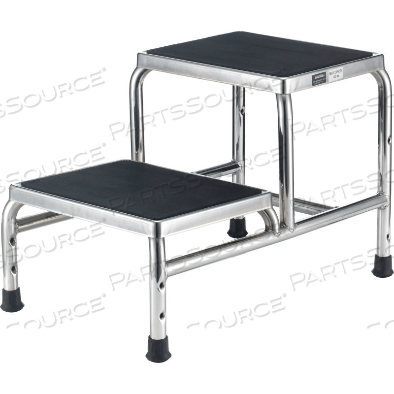 CHROME TWO-STEP FOOT STOOL by Approved Vendor