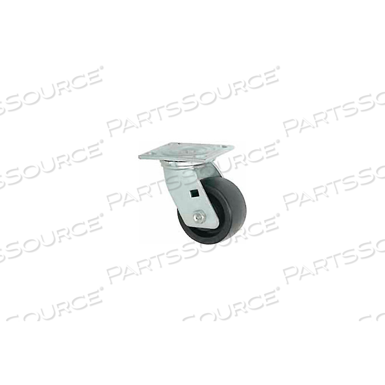 SWIVEL PLATE CASTER 4" THERMOPLASTIC WHEEL 