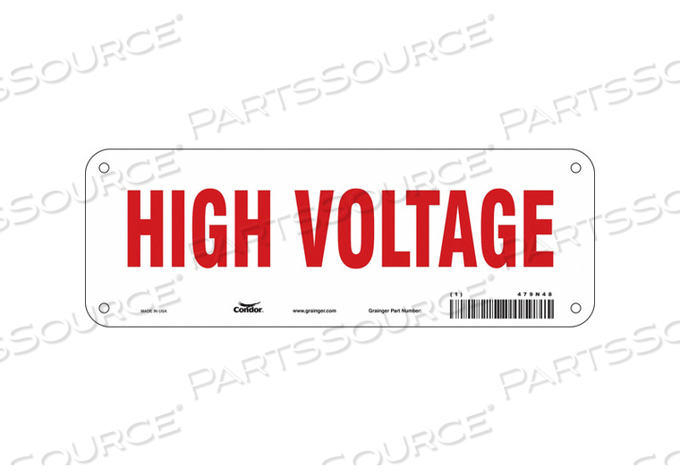 SAFETY SIGN 10 WX3-1/2 H 0.032 THICK 