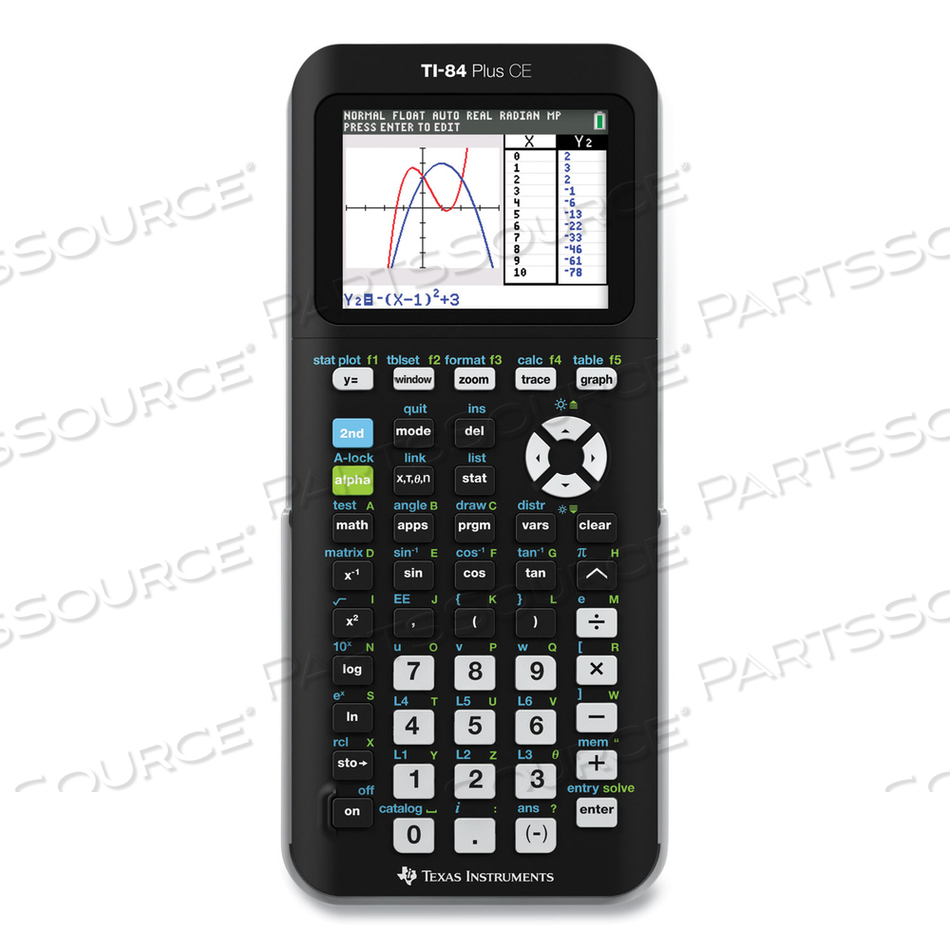 TI-84 PLUS CE PROGRAMMABLE COLOR GRAPHING CALCULATOR, 10-DIGIT LCD, BLACK by Texas Instruments