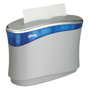 REVEAL COUNTERTOP FOLDED TOWEL DISPENSER, 13.3 X 5.2 X 9, SOFT GRAY/TRANSLUCENT BLUE by Kleenex