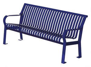 OUTDOOR BENCH 71 IN L 27-1/2 IN W BLUE by Graber Manufacturing