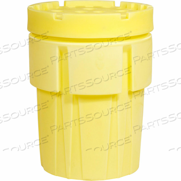 95 GALLON OVERPACK SALVAGE DRUM WITH LID - POLYETHYLENE - YELLOW 