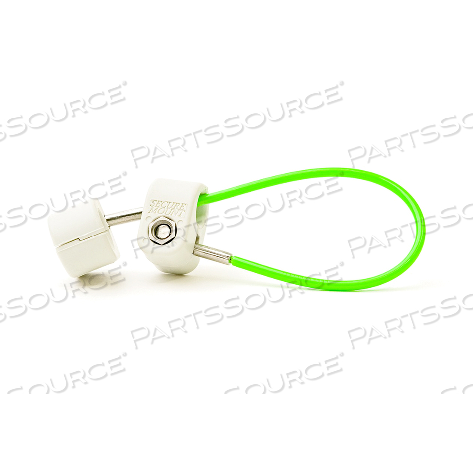 CABLE TETHER 6 IN, GREEN, STAINLESS STEEL WITH KEY by Secure Mount CABLE TETHER 6 IN, GREEN, STAINLESS STEEL WITH KEY by Secure Mount