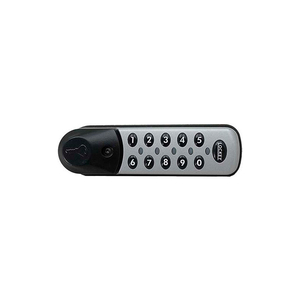 WET AREA ELECTRONIC KEYPAD CABINET & LOCKER LOCK - HORIZONTAL RIGHT KEYPAD, SILVER by LockeyUSA