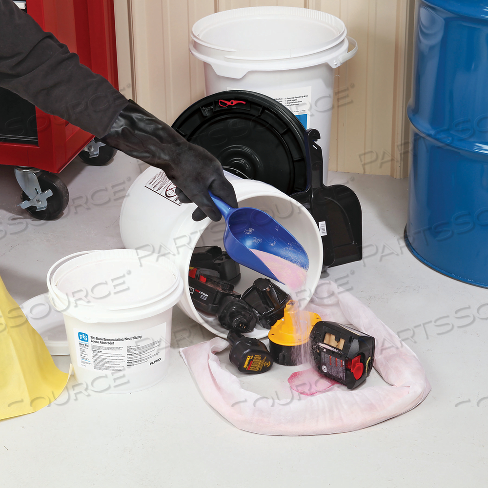 PIG NICAD BATTERY NEUTRALIZING SPILL KIT IN BUCKET by New Pig Corporation