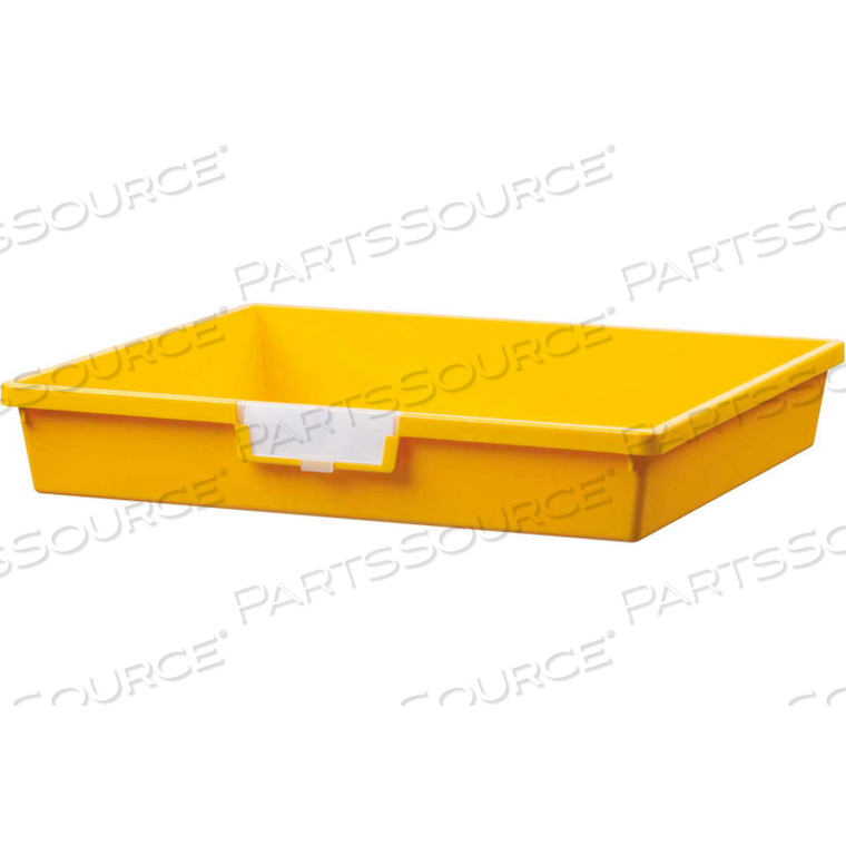 EXTRA WIDE SINGLE DEPTH STORAGE TOTE TRAY - 16-3/4"L X 18-1/2"W X 3"H YELLOW 