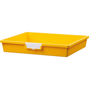 EXTRA WIDE SINGLE DEPTH STORAGE TOTE TRAY - 16-3/4"L X 18-1/2"W X 3"H YELLOW by Certwood